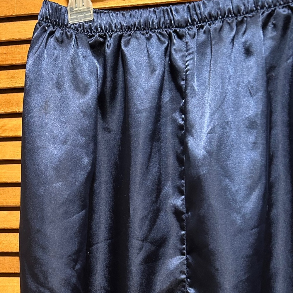 Lillian Lorow Blue Satin Lounge Pants - Picture 5 of 12